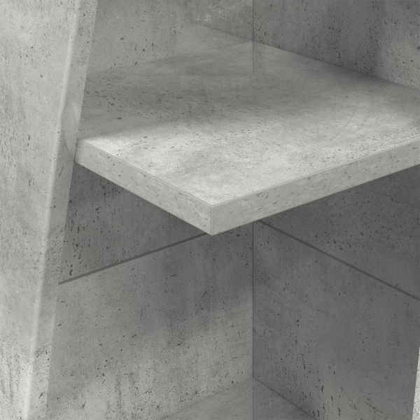 Ъглов шкаф 27,5x27x140см Инженерна дървесина Циментено сиво