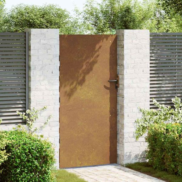 Градинска порта 85x175 см, кортенова стомана