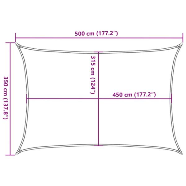 Платно-сенник, 160 г/м², правоъгълно, теракота, 3,5x5 м, HDPE