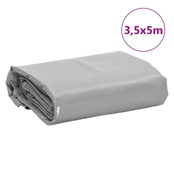 Брезент сив 3,5x5 м 650 г/м²