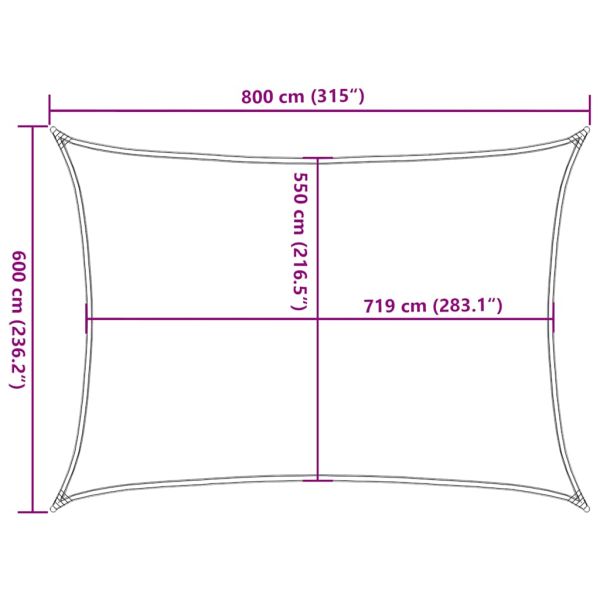 Платно-сенник, 160 г/м², таупе, 6x8 м, HDPE