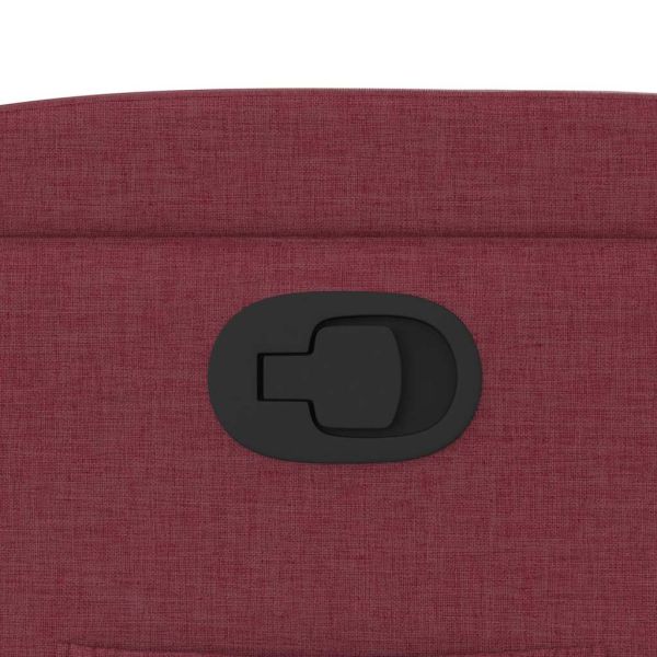 Изправящ реклайнер стол, виненочервен, текстил