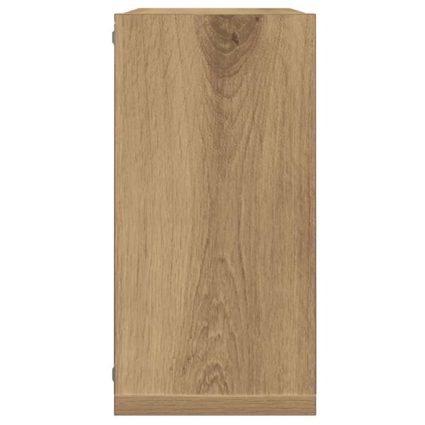 Стенни кубични рафтове, 6 бр, дъб артизан, 30x15x30 см