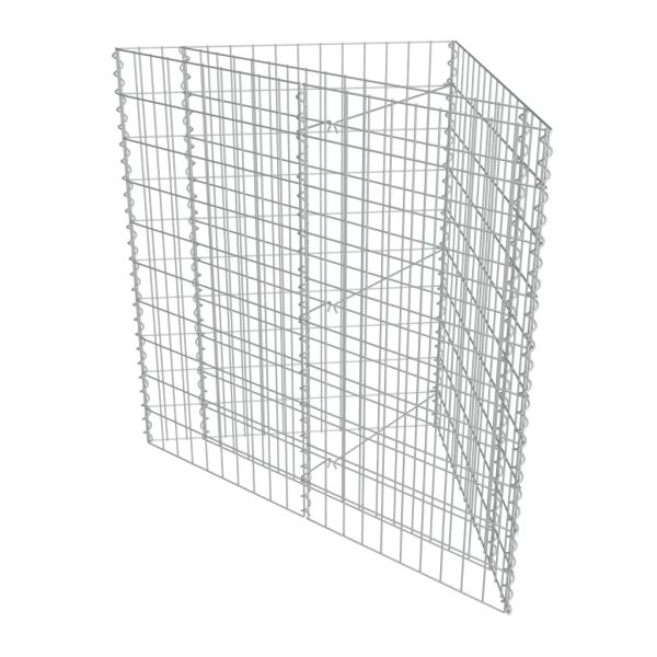 Габион повдигната леха, поцинкована стомана, 75x75x100 cм