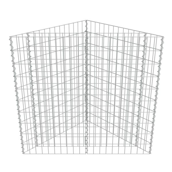 Габион повдигната леха, поцинкована стомана, 75x75x100 cм