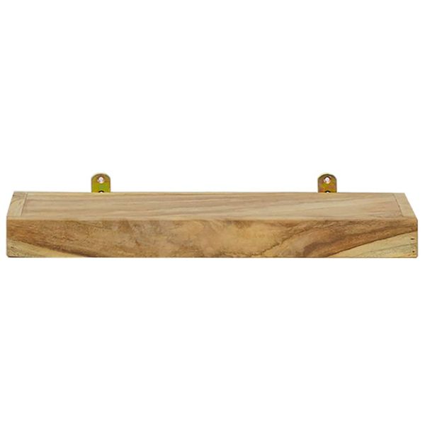 Стенни рафтове 2 бр 40x15x4 см тиково дърво масив