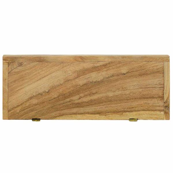 Стенни рафтове 2 бр 40x15x4 см тиково дърво масив