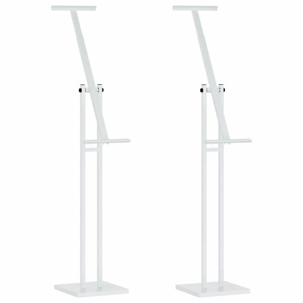 Стендове за търговски прояви 2 бр. Бял 26,5 x 26,5 x 150 см