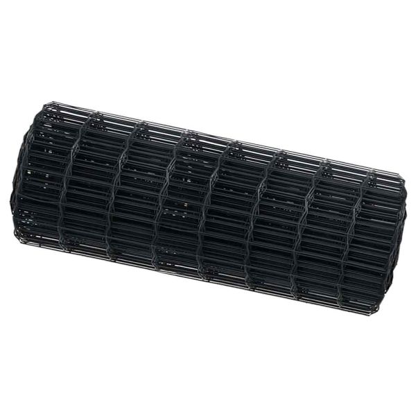 Европейска ограда Сив 0,8 x 25 m Желязо с PVC покритие