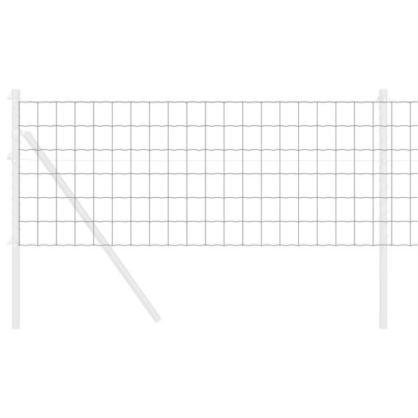 Европейска ограда Сив 0,8 x 25 m Желязо с PVC покритие