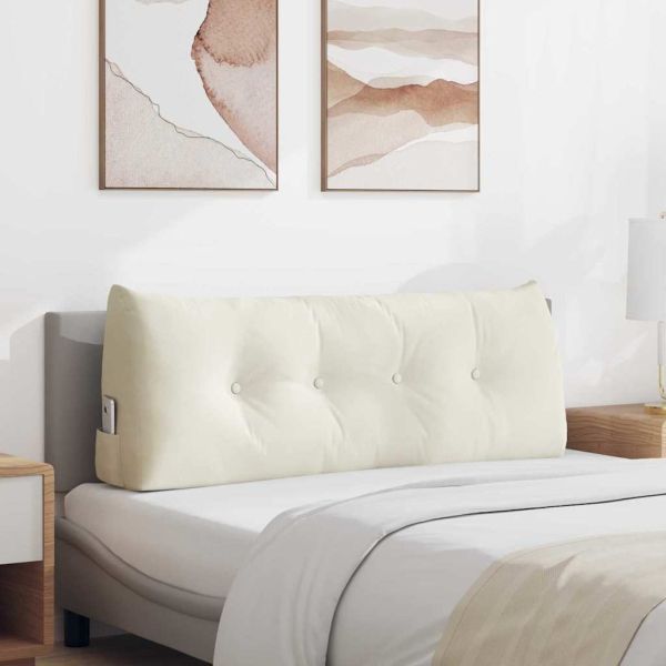 Възглавница за гръб Крем 120 x 24 x 50 см Кадифе
