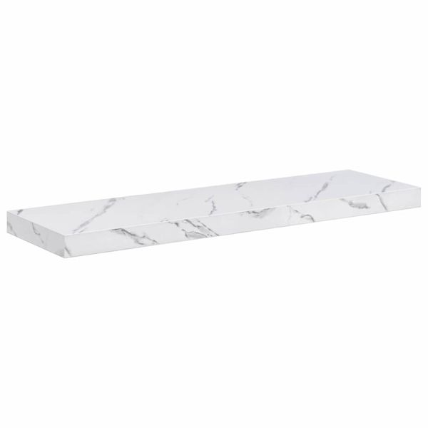 Стенен рафт Монтиране на стена Бял мрамор 90 x 23,5 x 3,8 cm