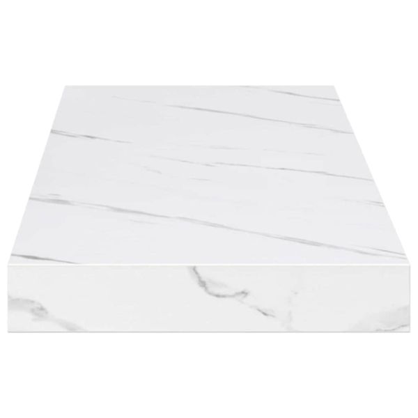 Стенен рафт Монтиране на стена Бял мрамор 90 x 23,5 x 3,8 cm