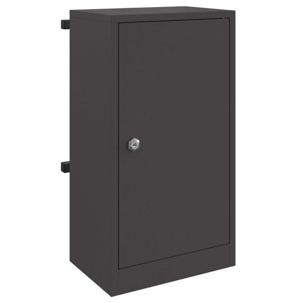 Пощенска кутия със съхранение Черно 30 x 20 x 55 см Стомана