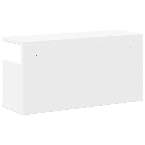 Стенен шкаф, 60x20x30 см, бял, инженерно дърво