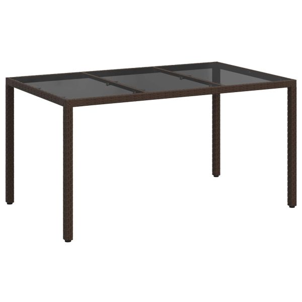 Градинска маса Кафяво 150 x 90 x 75 cm полиратан