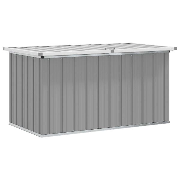 Градински сандък за съхранение, сив, 129x67x65 см