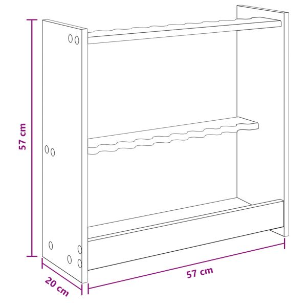Стойка за билярдно щеки Инженерна дървесина 60 x 20 x 57 см