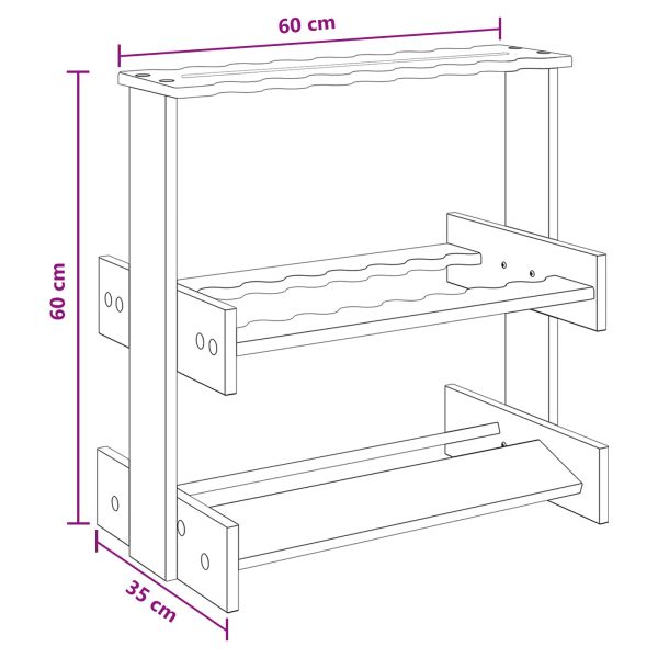Стойка за билярдно щеки Инженерна дървесина 60 x 35 x 60 см