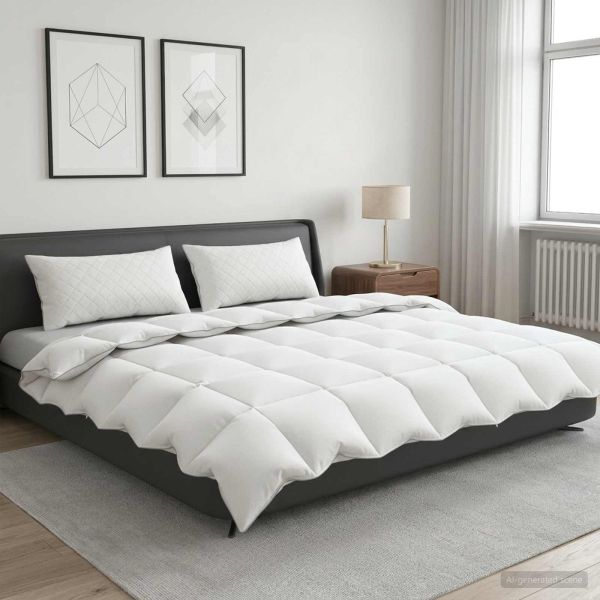 Долен комплект 90% гъши пух FULDA 3 бр. 200 x 220 cm Зима Бяло