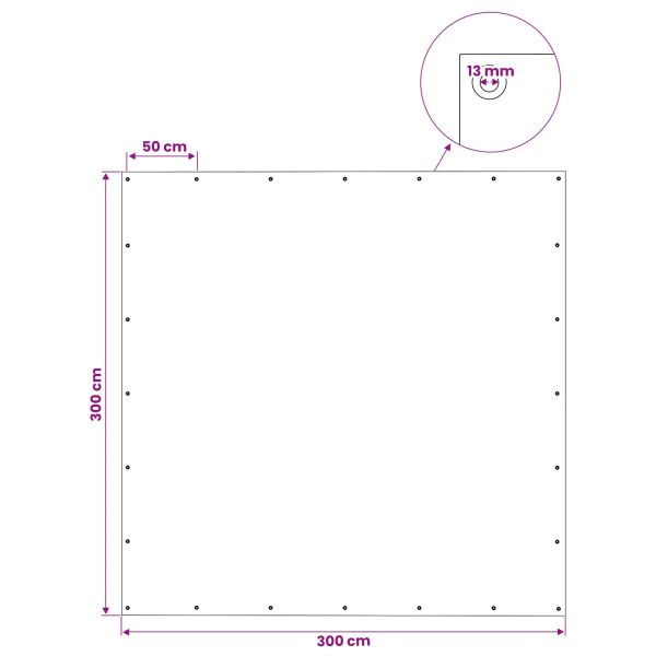 Платно с детайли Зелено 3 x 3 м 140 гсм ПЕ