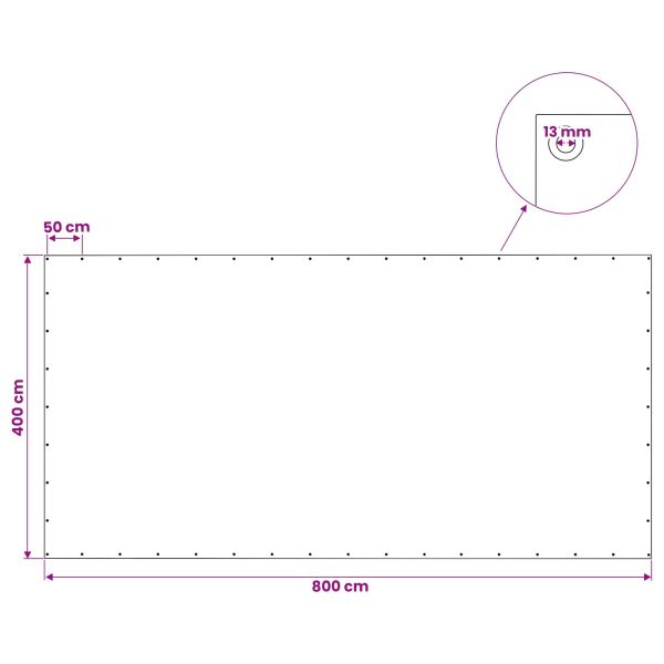 Платно с детайли Зелено 4 x 8 м 140 гсм ПЕ