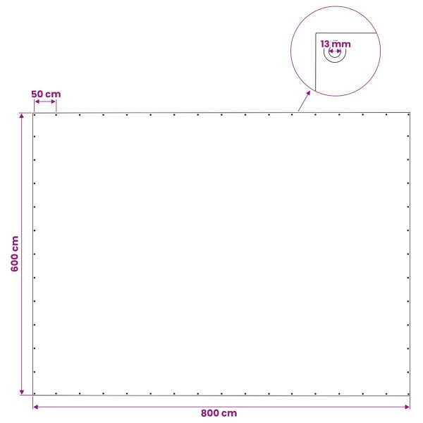 Платно с детайли Зелено 6 x 8 м 140 гсм ПЕ