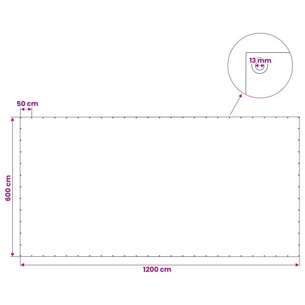 Платно с детайли Зелено 6 x 12 м 140 гсм ПЕ