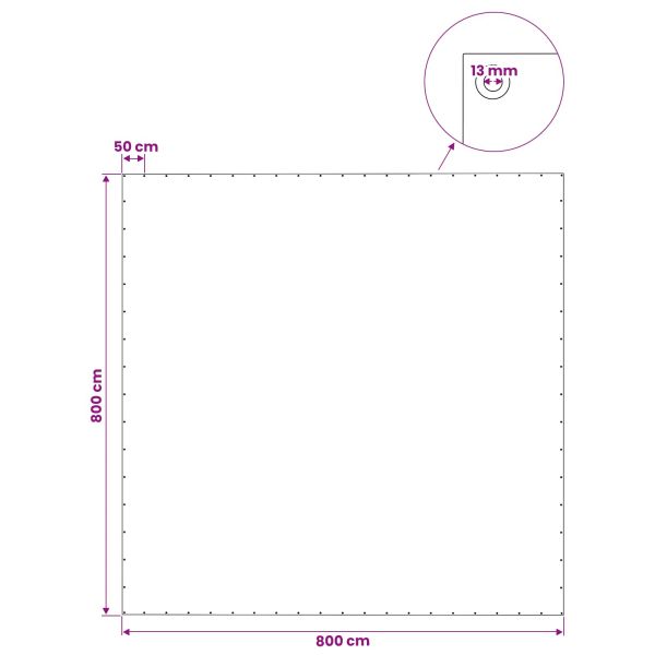 Платно с детайли Зелено 8 x 8 м 140 гсм ПЕ