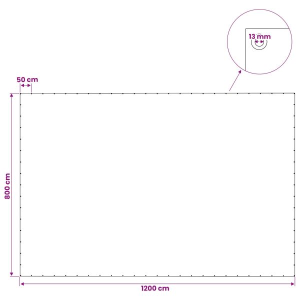 Платно с детайли Зелено 8 x 12 м 140 гсм ПЕ
