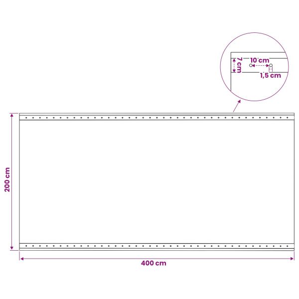Платно с детайли Зелено 2 x 4 м 260 гсм ПЕ
