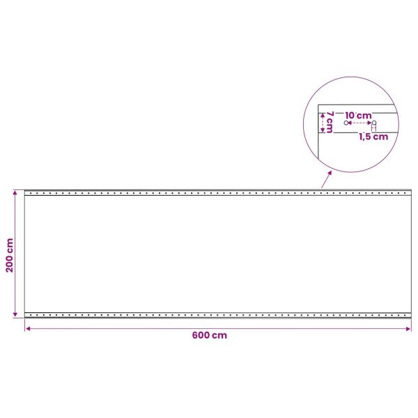 Платно с детайли Зелено 2 x 6 м 260 гсм ПЕ