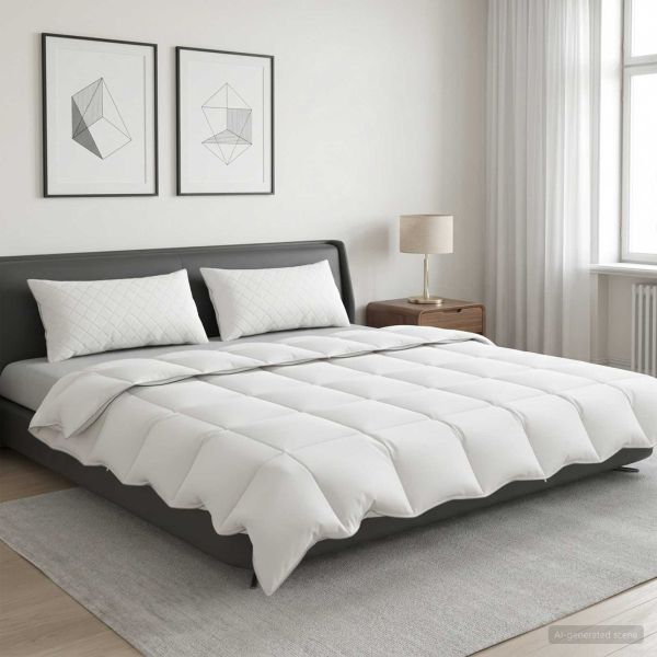 Завивка FULDA 220 x 260 cm Лято 100 GSM 90% гъши пух Бяло