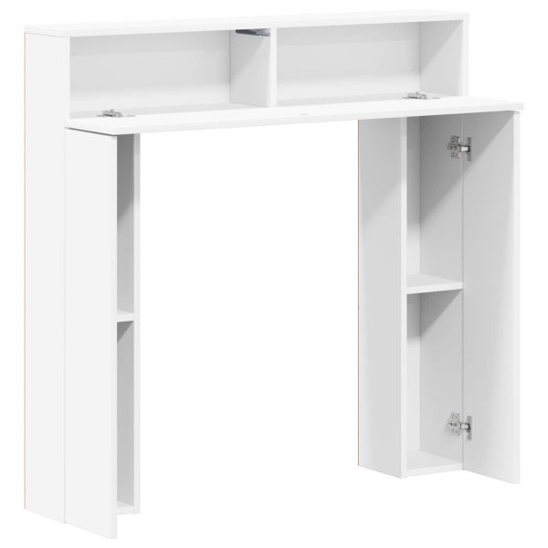Рамка за камина Бяло 102 x 18 x 100,5 см Инженерна дървесина