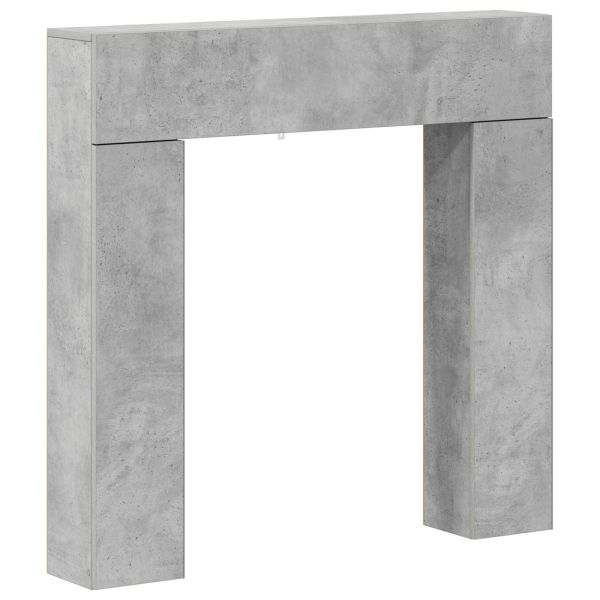 Рамка за камина Бетонно сиво 102 x 18 x 100,5 см