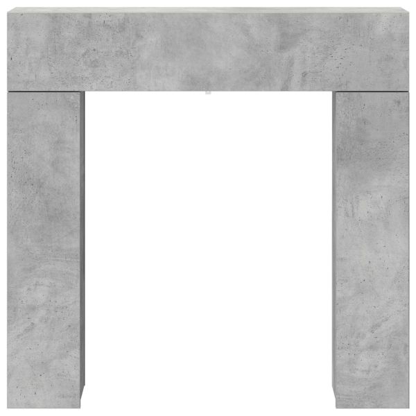 Рамка за камина Бетонно сиво 102 x 18 x 100,5 см
