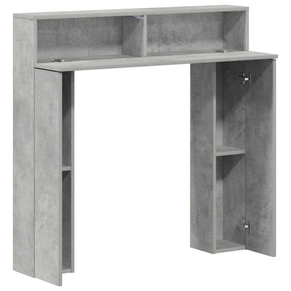 Рамка за камина Бетонно сиво 102 x 18 x 100,5 см