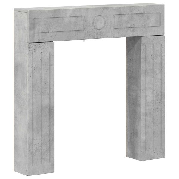 Рамка за камина Бетонно сиво 102 x 18 x 100,5 см