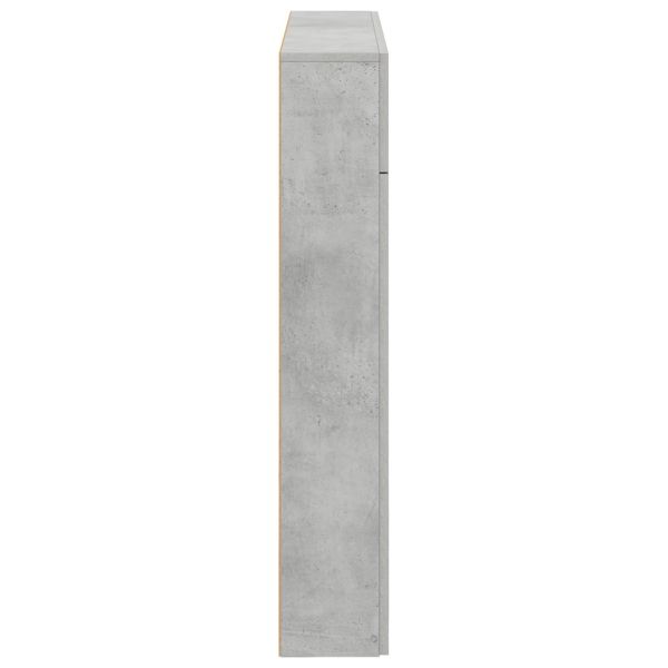Рамка за камина Бетонно сиво 102 x 18 x 100,5 см