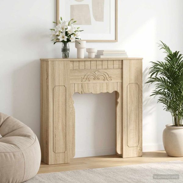 Рамка за камина Дъб сонома 93 x 20 x 89 см Инженерна дървесина