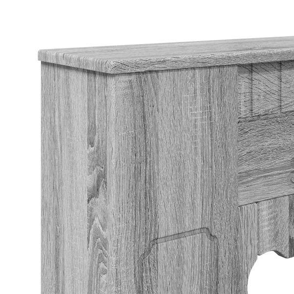 Рамка за камина Сив Сонома 93 x 20 x 89 см Инженерна дървесина