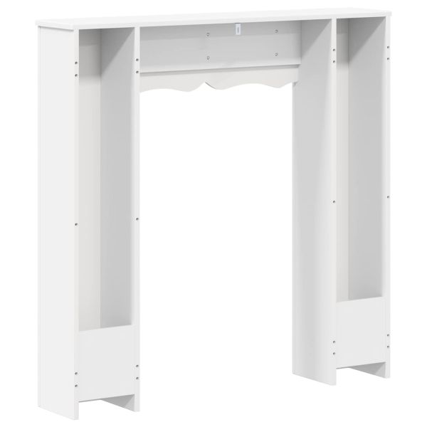 Рамка за камина Бяло 102 x 20 x 102 см Инженерна дървесина