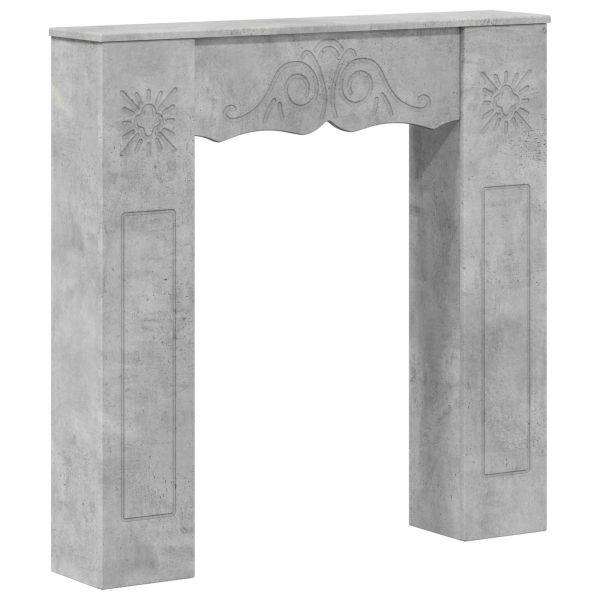 Рамка за камина Бетонно сиво 102 x 20 x 102 см