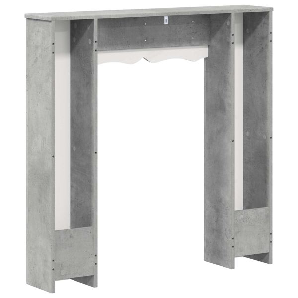 Рамка за камина Бетонно сиво 102 x 20 x 102 см