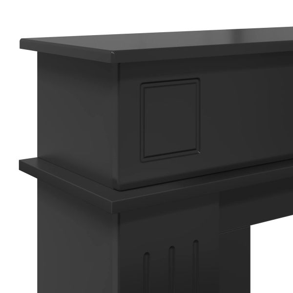 Рамка за камина Черно 102 x 26 x 100 см Инженерна дървесина