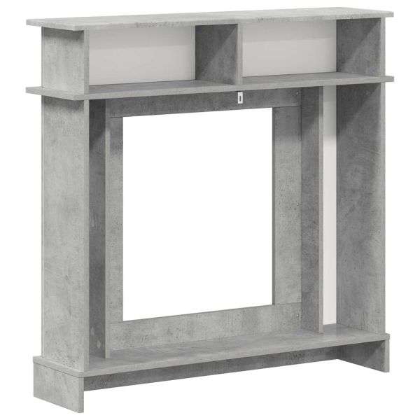 Рамка за камина Бетонно сиво 102 x 26 x 100 см