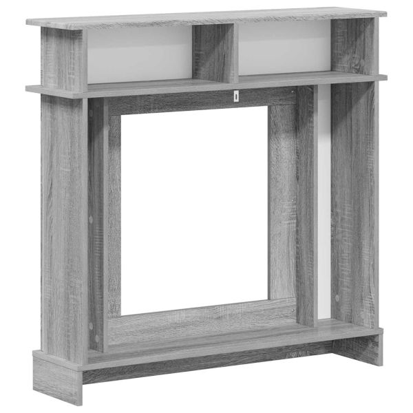 Рамка за камина Сив Сонома 102 x 26 x 100 см