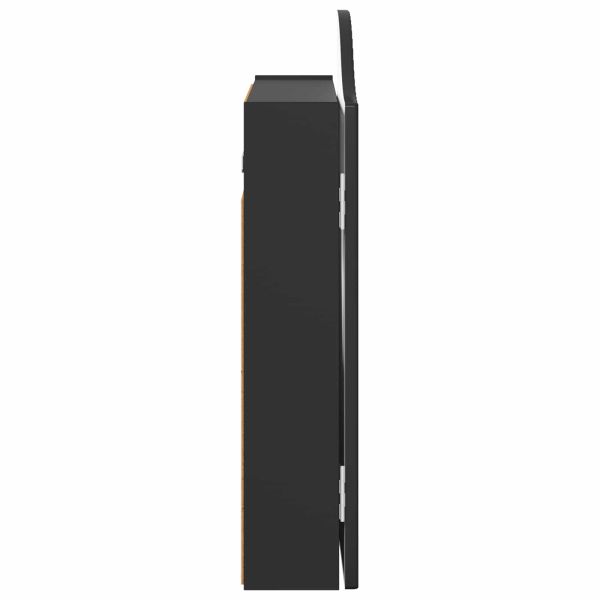 Кабинет за дартборд Черно 56 x 12 x 63 см Инженерна дървесина