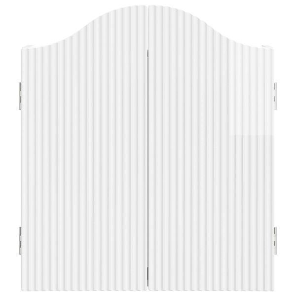 Кабинет за дартборд Бял гланц 56 x 12 x 63 см