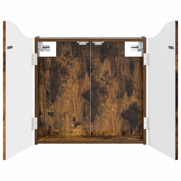Кабинет за дартборд Опушен дъб 56 x 12 x 63 см